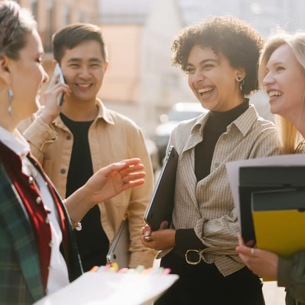 Team building with colleagues